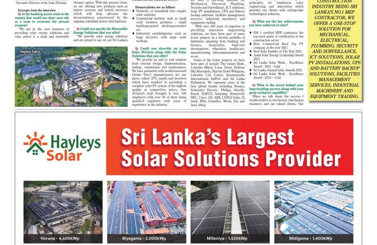 Renewable Energy Solutions Propel through Fentons
