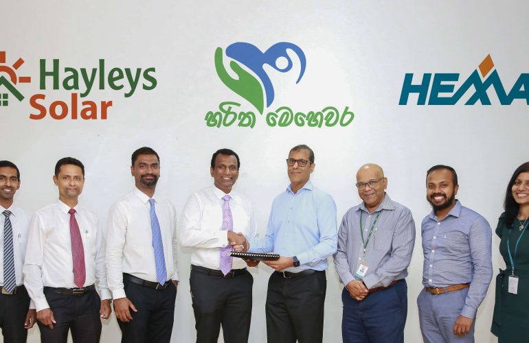 partnership agreement signing between hayleys solar and hemas