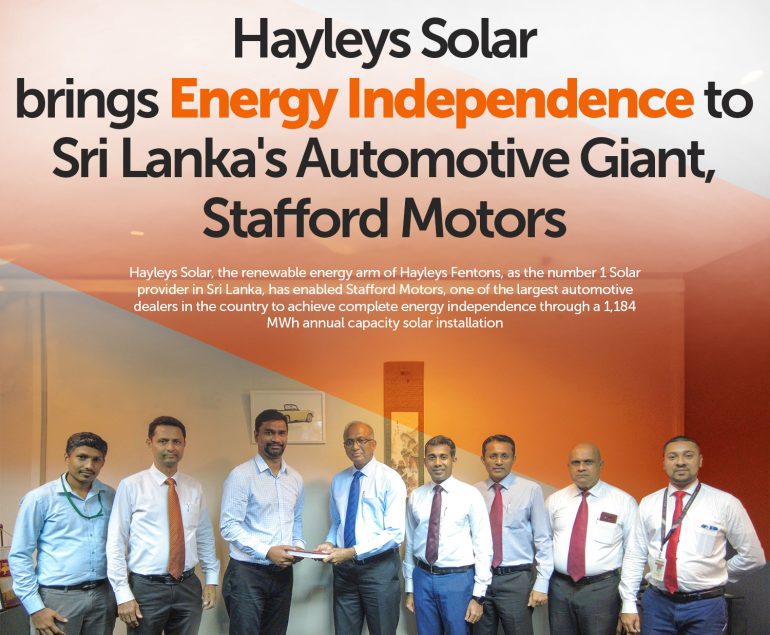 Handing over of the completion of Stafford Motors solar installation