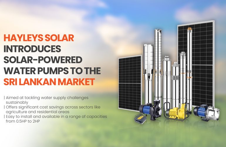 Hayleys Solar Introduces Solar Powered Water Pumps to Sri Lanka