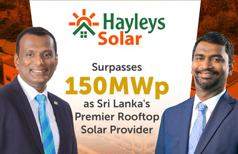 Hayleys Solar sets a national record by surpassing 150MWp in rooftop installtions