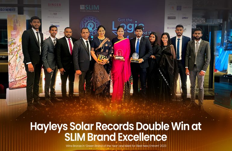Hayleys Solar team at SLIM brand excellence awards