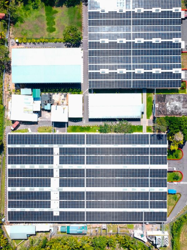 aerial view of texlan centre pvt limited rooftop solar installation by hayleys solar