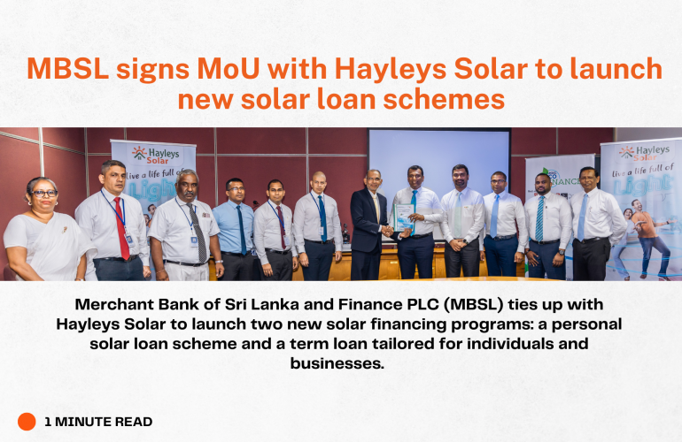 The top management of Hayleys Fentons and MBSL at the MoU signing