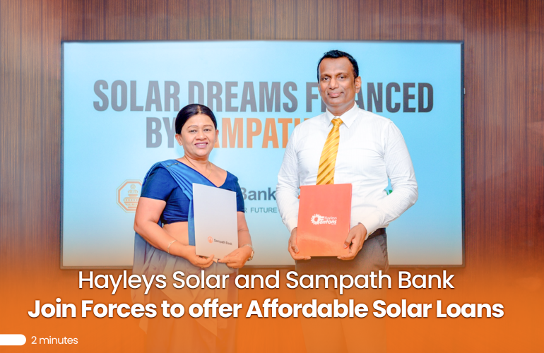 hayleys solar and sampath bank partner to offer affordable solar loans