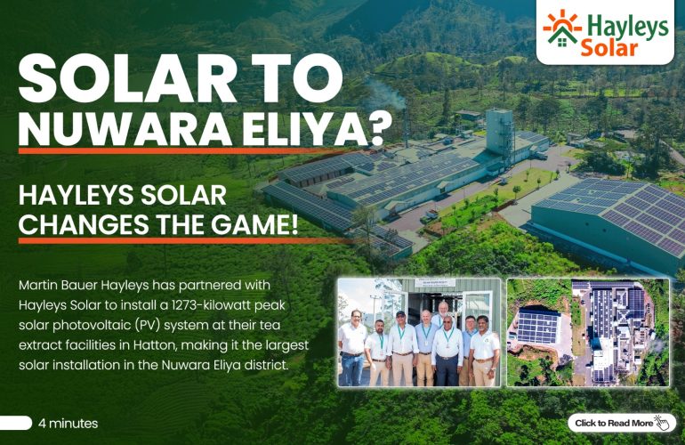 hayleys solar installs largest solar system in nuwara eliya district