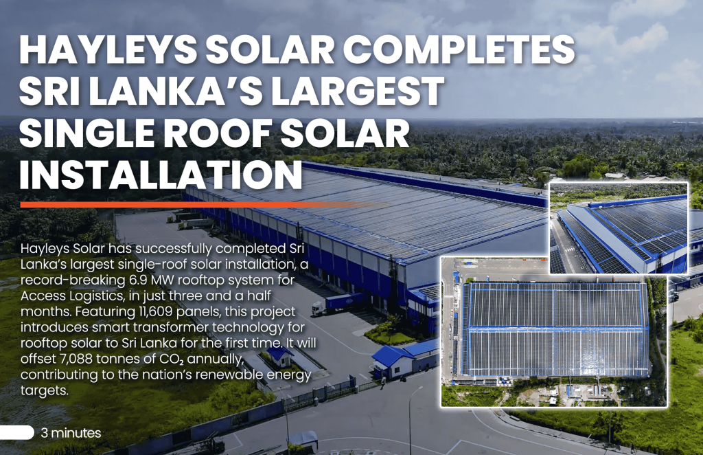 Sri Lanka’s Largest Single-Roof Solar Installation – Hayleys Solar